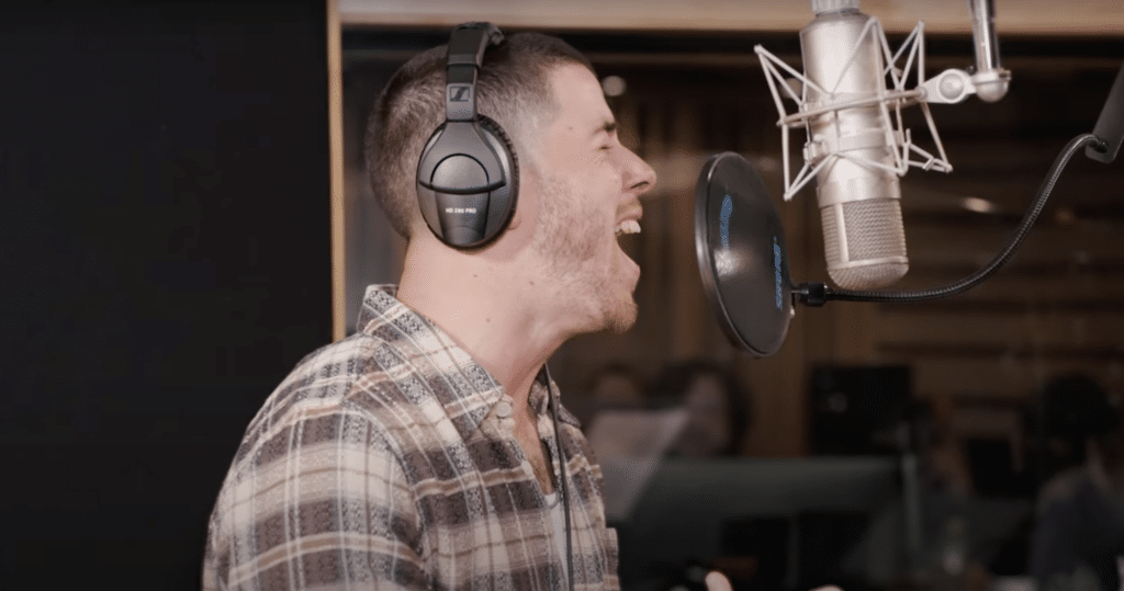 Nick Jonas recording for "The Last Five Years" (YouTube)